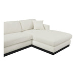 Johanna 127" Linen Textured Fabric Upholstered 3pc. Sectional in Cream