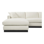Johanna 127" Linen Textured Fabric Upholstered 3pc. Sectional in Cream