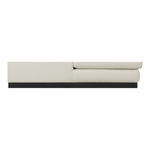 Johanna 127" Linen Textured Fabric Upholstered 3pc. Sectional in Cream