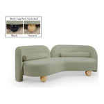 Daphne 89" Chenille Fabric Upholstered Sofa in Mint