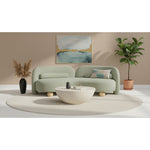 Daphne 89" Chenille Fabric Upholstered Sofa in Mint