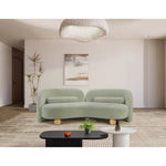 Daphne 89" Chenille Fabric Upholstered Sofa in Mint