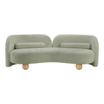 Daphne 89" Chenille Fabric Upholstered Sofa in Mint