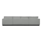 Johanna 127" Linen Textured Fabric Upholstered 3pc. Sectional in Grey