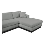 Johanna 127" Linen Textured Fabric Upholstered 3pc. Sectional in Grey