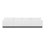 Johanna 127" Linen Textured Fabric Upholstered 3pc. Sectional in White