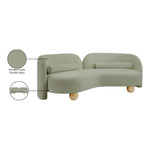 Daphne 89" Chenille Fabric Upholstered Sofa in Mint
