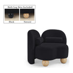 Daphne Velvet Upholstered Chair in Black