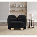 Daphne Velvet Upholstered Chair in Black