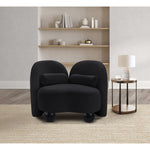 Daphne Velvet Upholstered Chair in Black