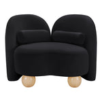Daphne Velvet Upholstered Chair in Black