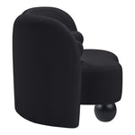 Daphne Velvet Upholstered Chair in Black