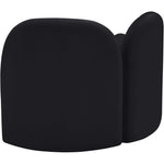 Daphne Velvet Upholstered Chair in Black