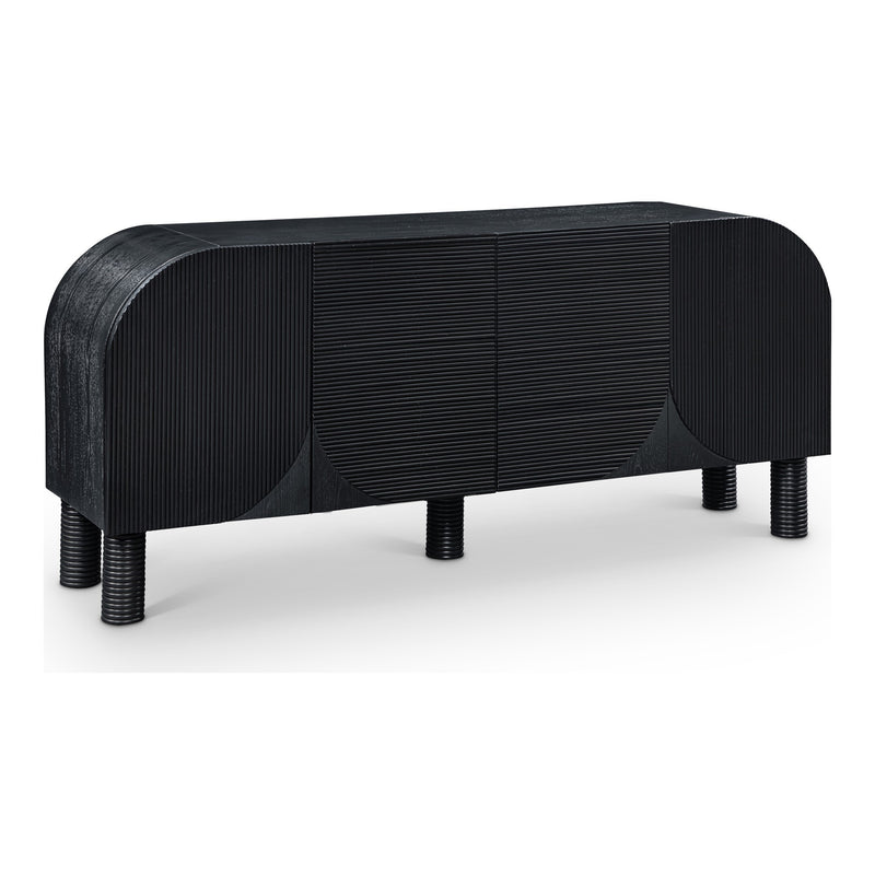 Casablanca Solid Wood And Oak Veneer Sideboard / Buffet in Black