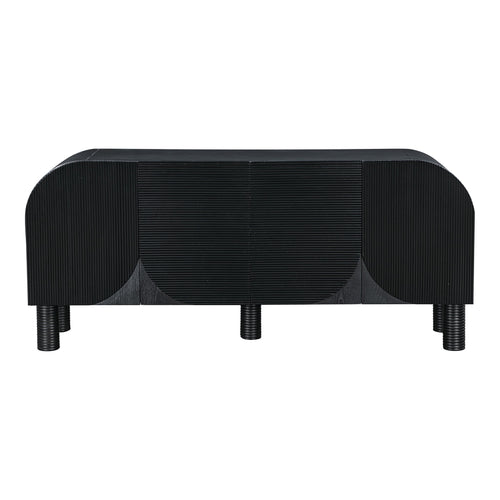 Casablanca Solid Wood And Oak Veneer Sideboard / Buffet in Black