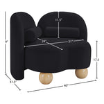 Daphne Velvet Upholstered Chair in Black