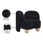 Daphne Velvet Upholstered Chair in Black