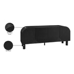 Casablanca Solid Wood And Oak Veneer Sideboard / Buffet in Black