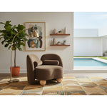 Daphne Velvet Upholstered Chair in Brown