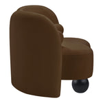 Daphne Velvet Upholstered Chair in Brown