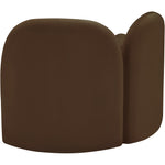 Daphne Velvet Upholstered Chair in Brown