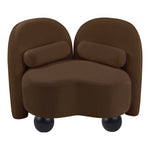 Daphne Velvet Upholstered Chair in Brown