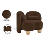 Daphne Velvet Upholstered Chair in Brown