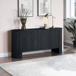 Belinda Beech Wood And Oak Veneer Sideboard / Buffet in Black