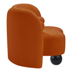 Daphne Velvet Upholstered Chair in Cognac