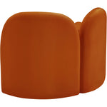 Daphne Velvet Upholstered Chair in Cognac