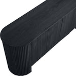Belinda Beech Wood And Oak Veneer Sideboard / Buffet in Black