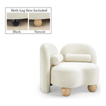 Daphne Velvet Upholstered Chair in Cream