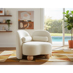 Daphne Velvet Upholstered Chair in Cream