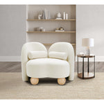 Daphne Velvet Upholstered Chair in Cream