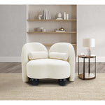 Daphne Velvet Upholstered Chair in Cream