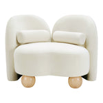 Daphne Velvet Upholstered Chair in Cream