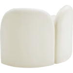 Daphne Velvet Upholstered Chair in Cream