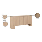 Belinda Beech Wood And Oak Veneer Sideboard / Buffet in Oak