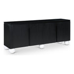 Cardiff Laquer And Oak Veneer Sideboard / Buffet (77022-) in Black