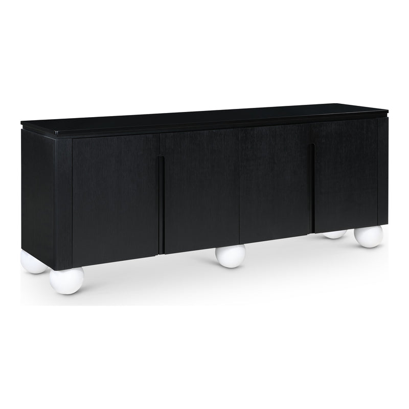Cardiff Laquer And Oak Veneer Sideboard / Buffet (77022-) in Black