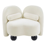 Daphne Velvet Upholstered Chair in Cream