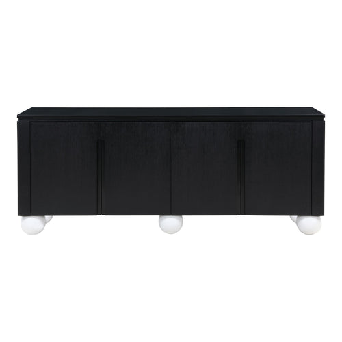 Cardiff Laquer And Oak Veneer Sideboard / Buffet (77022-) in Black