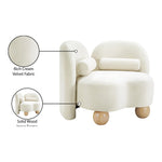 Daphne Velvet Upholstered Chair in Cream