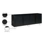 Cardiff Laquer And Oak Veneer Sideboard / Buffet (77022-) in Black