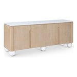 Cardiff Laquer And Oak Veneer Sideboard / Buffet (77022-) in Natural