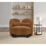 Daphne Velvet Upholstered Chair in Saddle