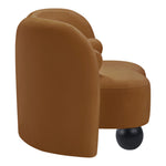 Daphne Velvet Upholstered Chair in Saddle