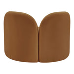 Daphne Velvet Upholstered Chair in Saddle