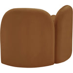 Daphne Velvet Upholstered Chair in Saddle