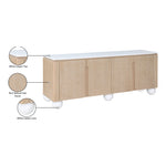 Cardiff Laquer And Oak Veneer Sideboard / Buffet (77022-) in Natural